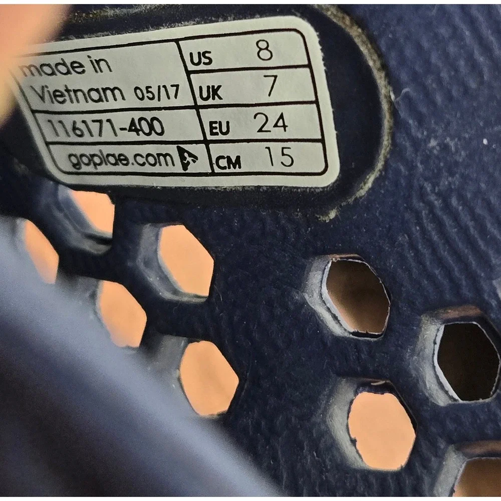 PLAE Mimo Waterproof Injection Molded Kids Water Shoes Navy Blue Size 8C